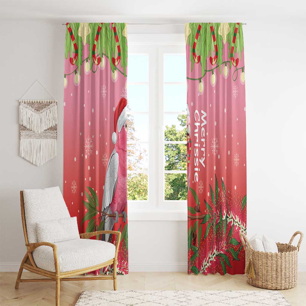 Galah Australia Christmas Window Curtain Merry Chrissie Bottlebrushes - Aussie Hoodie