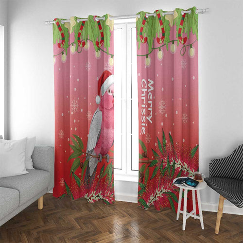 Galah Australia Christmas Window Curtain Merry Chrissie Bottlebrushes - Aussie Hoodie