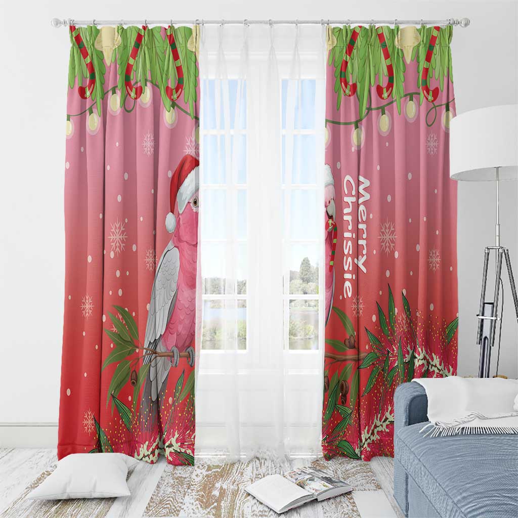 Galah Australia Christmas Window Curtain Merry Chrissie Bottlebrushes - Aussie Hoodie