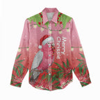 Personalised Galah Australia Christmas Women Casual Shirt Merry Chrissie Bottlebrushes - Aussie Hoodie