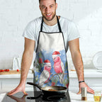 Australia Christmas Apron Aussie Galah Santa Watercolor Style - Aussie Hoodie