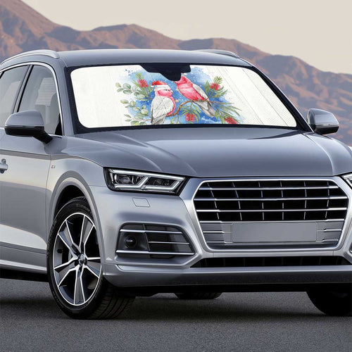 Australia Christmas Auto Sun Shade Aussie Galah Santa Watercolor Style - Aussie Hoodie