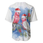 Australia Christmas Baseball Jersey Aussie Galah Santa Watercolor Style - Aussie Hoodie