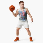 Australia Christmas Basketball Jersey Aussie Galah Santa Watercolor Style - Aussie Hoodie