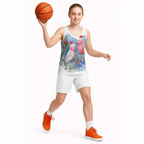 Australia Christmas Basketball Jersey Aussie Galah Santa Watercolor Style - Aussie Hoodie