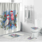 Australia Christmas Bathroom Set Aussie Galah Santa Watercolor Style - Aussie Hoodie