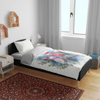 Australia Christmas Bedding Set Aussie Galah Santa Watercolor Style - Aussie Hoodie