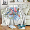 Australia Christmas Blanket Aussie Galah Santa Watercolor Style - Aussie Hoodie