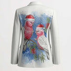 Australia Christmas Blazer Aussie Galah Santa Watercolor Style - Aussie Hoodie