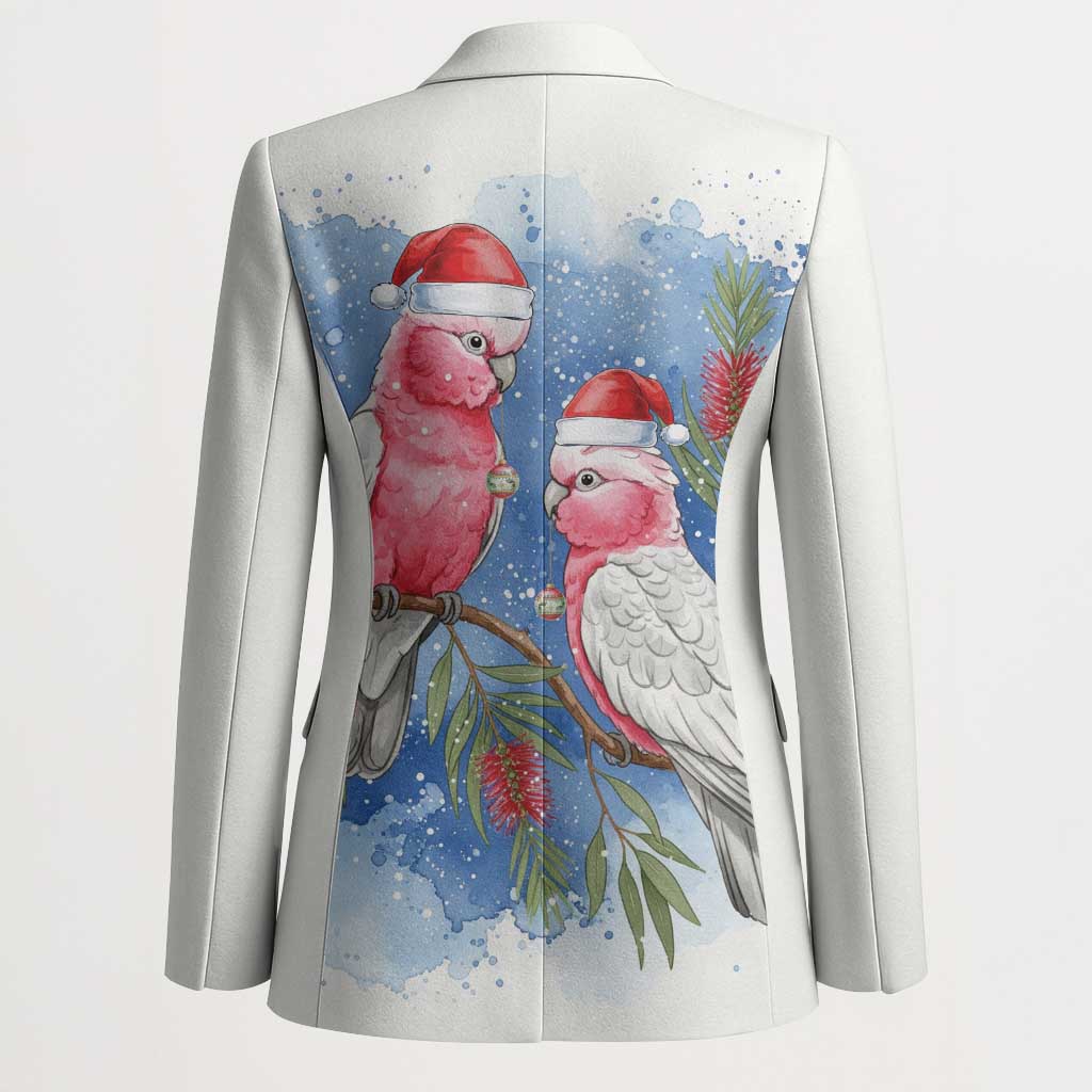Australia Christmas Blazer Aussie Galah Santa Watercolor Style - Aussie Hoodie