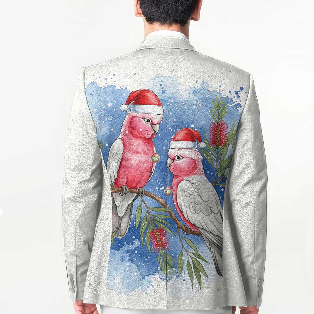 Australia Christmas Blazer Aussie Galah Santa Watercolor Style - Aussie Hoodie
