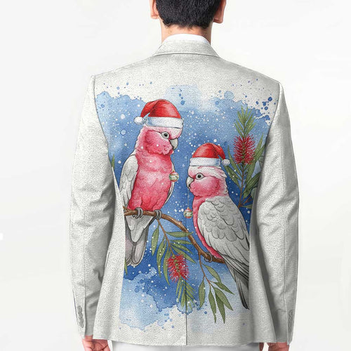 Australia Christmas Blazer Aussie Galah Santa Watercolor Style - Aussie Hoodie