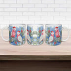 Australia Christmas Ceramic Mug Aussie Galah Santa Watercolor Style - Aussie Hoodie