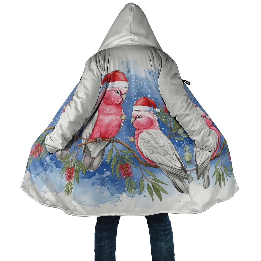 Australia Christmas Cloak Aussie Galah Santa Watercolor Style - Aussie Hoodie
