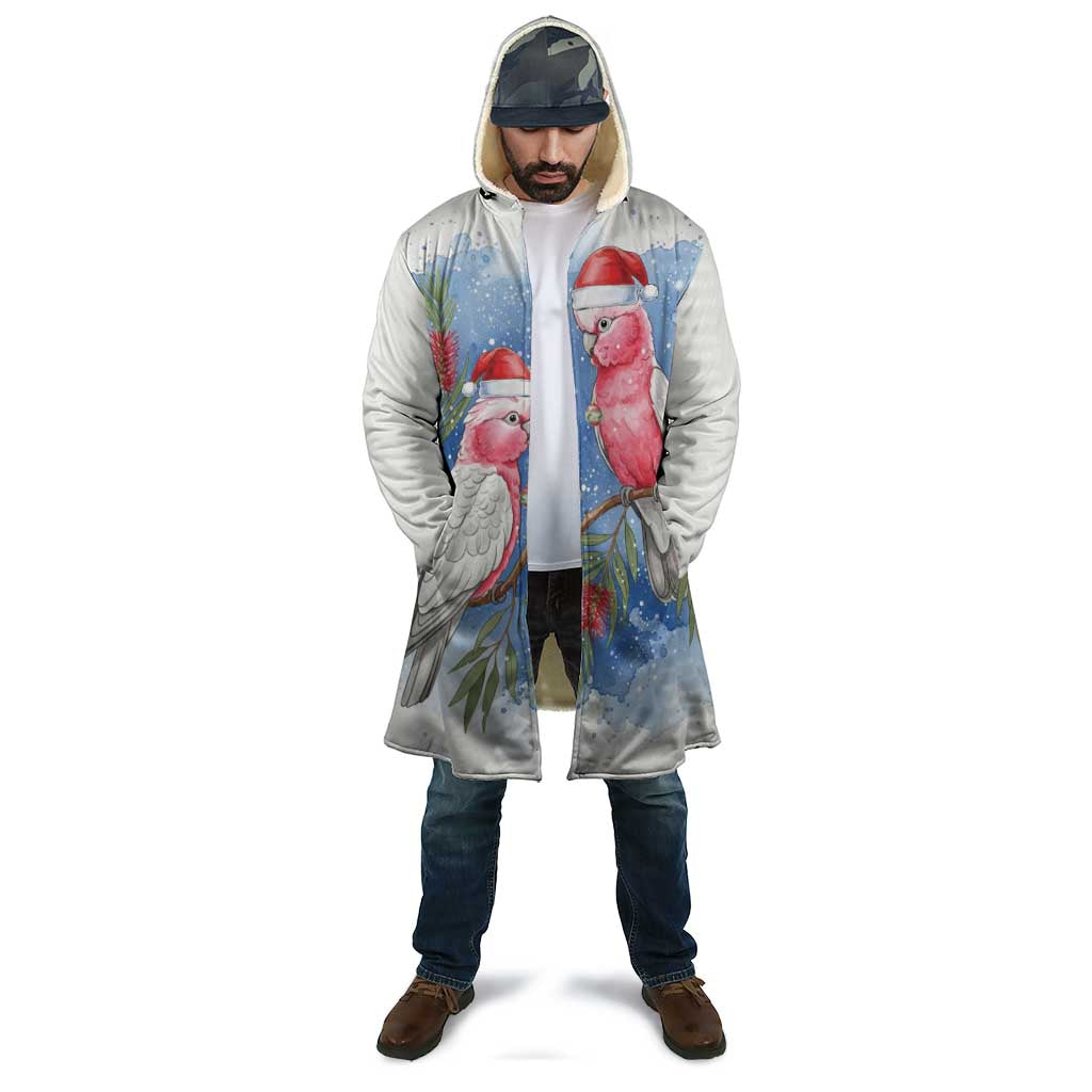 Australia Christmas Cloak Aussie Galah Santa Watercolor Style - Aussie Hoodie