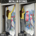 Australia Christmas Door Cover Aussie Galah Santa Watercolor Style - Aussie Hoodie
