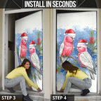 Australia Christmas Door Cover Aussie Galah Santa Watercolor Style - Aussie Hoodie