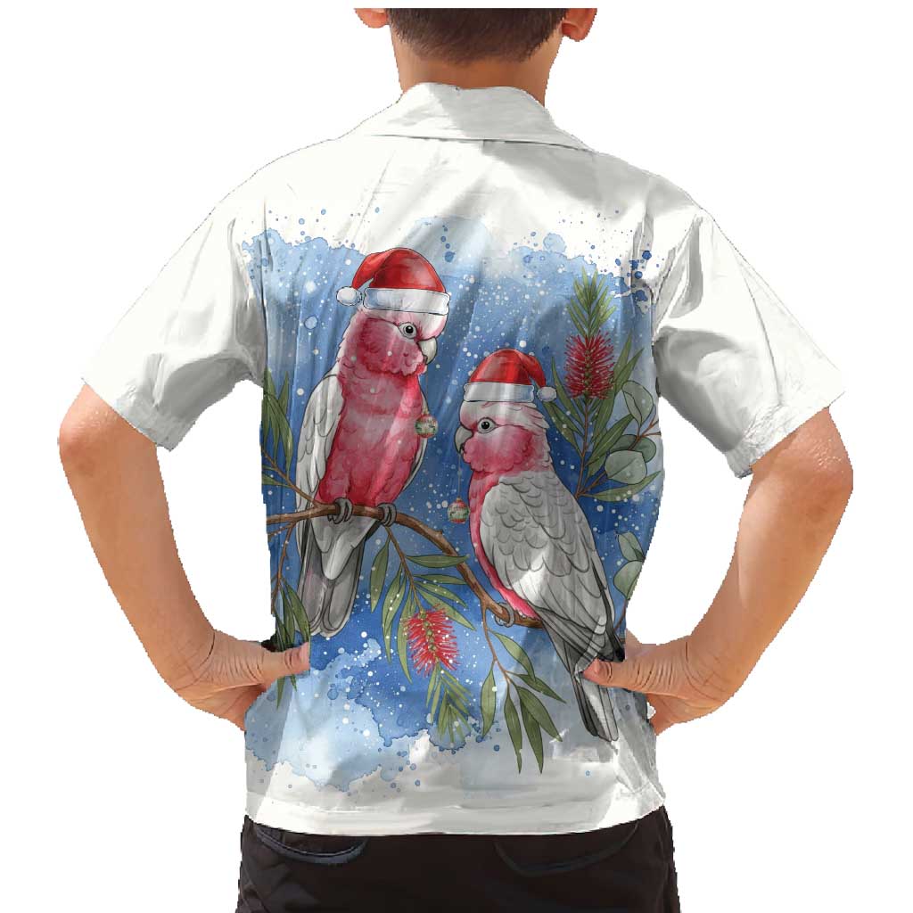 Australia Christmas Family Matching Mermaid Dress and Hawaiian Shirt Aussie Galah Santa Watercolor Style - Aussie Hoodie