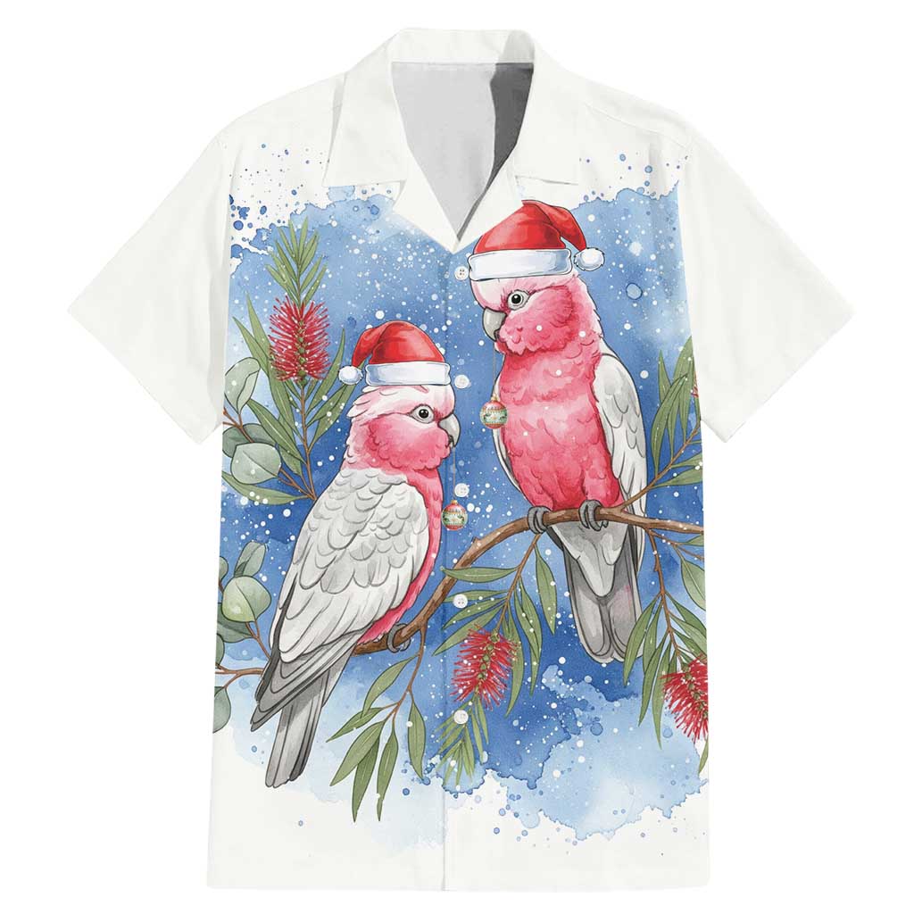 Australia Christmas Family Matching Mermaid Dress and Hawaiian Shirt Aussie Galah Santa Watercolor Style - Aussie Hoodie