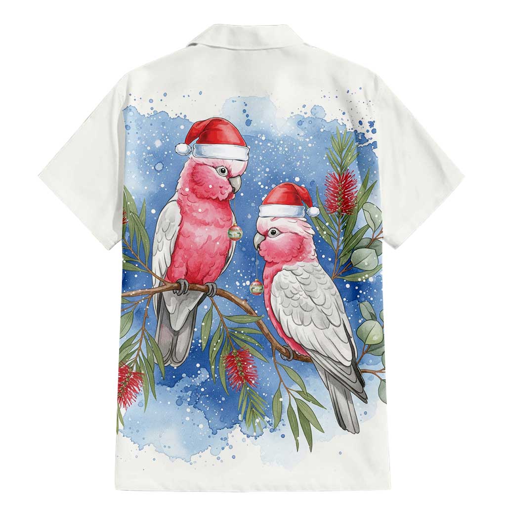Australia Christmas Family Matching Mermaid Dress and Hawaiian Shirt Aussie Galah Santa Watercolor Style - Aussie Hoodie