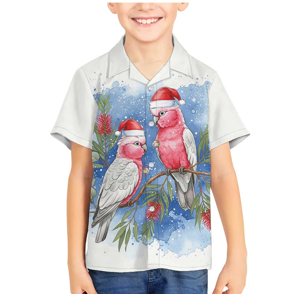 Australia Christmas Family Matching Mermaid Dress and Hawaiian Shirt Aussie Galah Santa Watercolor Style - Aussie Hoodie