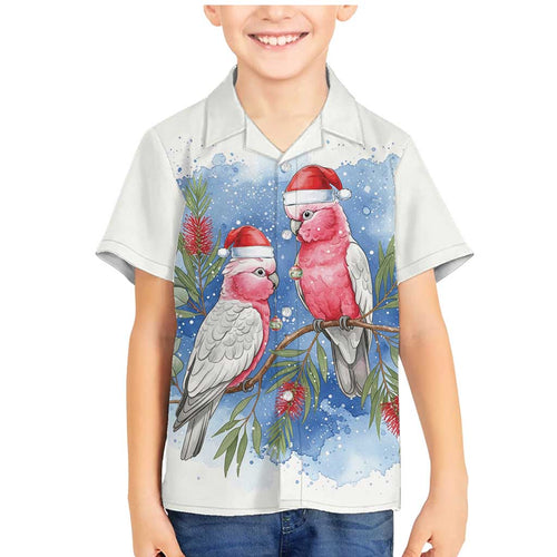 Australia Christmas Family Matching Mermaid Dress and Hawaiian Shirt Aussie Galah Santa Watercolor Style - Aussie Hoodie