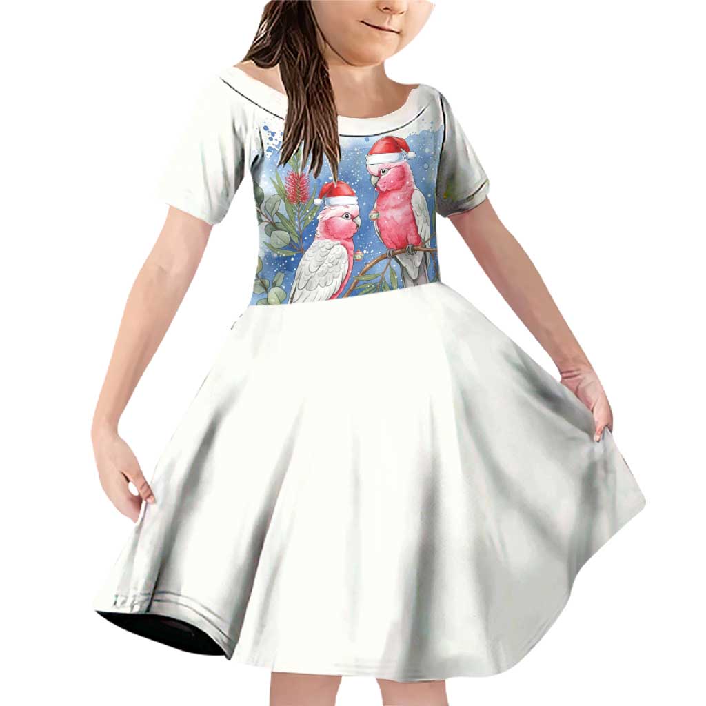 Australia Christmas Family Matching Off Shoulder Short Dress and Hawaiian Shirt Aussie Galah Santa Watercolor Style - Aussie Hoodie