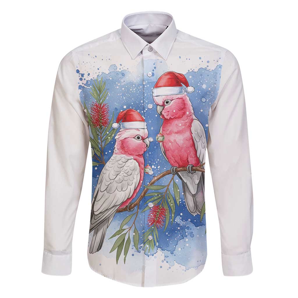 Australia Christmas Family Matching Off Shoulder Short Dress and Hawaiian Shirt Aussie Galah Santa Watercolor Style - Aussie Hoodie