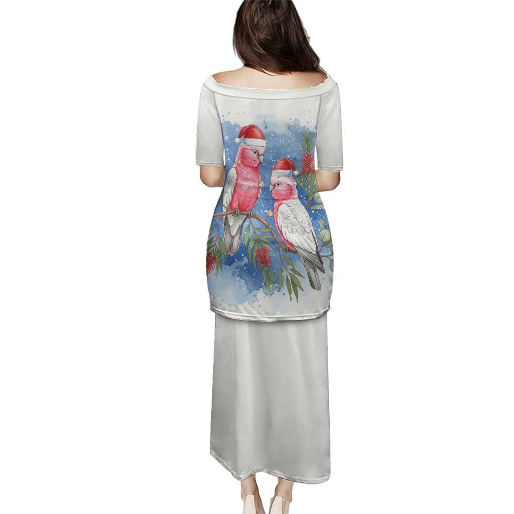 Australia Christmas Family Matching Puletasi and Hawaiian Shirt Aussie Galah Santa Watercolor Style - Aussie Hoodie