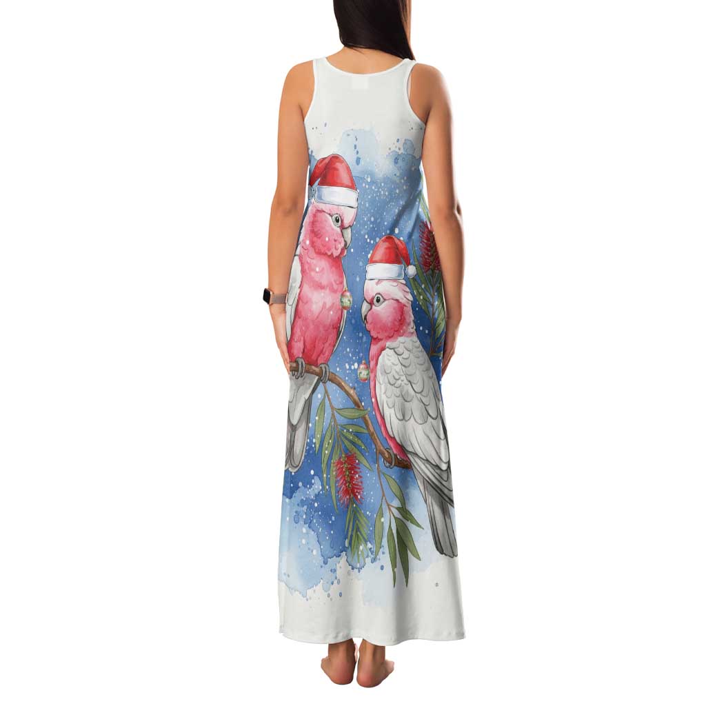 Australia Christmas Family Matching Tank Maxi Dress and Hawaiian Shirt Aussie Galah Santa Watercolor Style - Aussie Hoodie