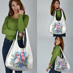Australia Christmas Grocery Bag Aussie Galah Santa Watercolor Style - Aussie Hoodie