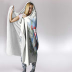 Australia Christmas Hooded Blanket Aussie Galah Santa Watercolor Style - Aussie Hoodie