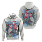 Australia Christmas Hoodie Aussie Galah Santa Watercolor Style - Aussie Hoodie