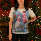 Australia Christmas Knitted V-Neck Vest Aussie Galah Santa Watercolor Style - Aussie Hoodie