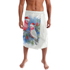 Australia Christmas Lavalava Aussie Galah Santa Watercolor Style - Aussie Hoodie