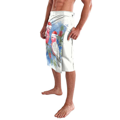 Australia Christmas Lavalava Aussie Galah Santa Watercolor Style - Aussie Hoodie