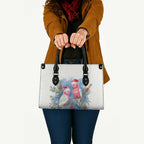 Australia Christmas Leather Bag Aussie Galah Santa Watercolor Style - Aussie Hoodie