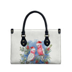 Australia Christmas Leather Bag Aussie Galah Santa Watercolor Style - Aussie Hoodie