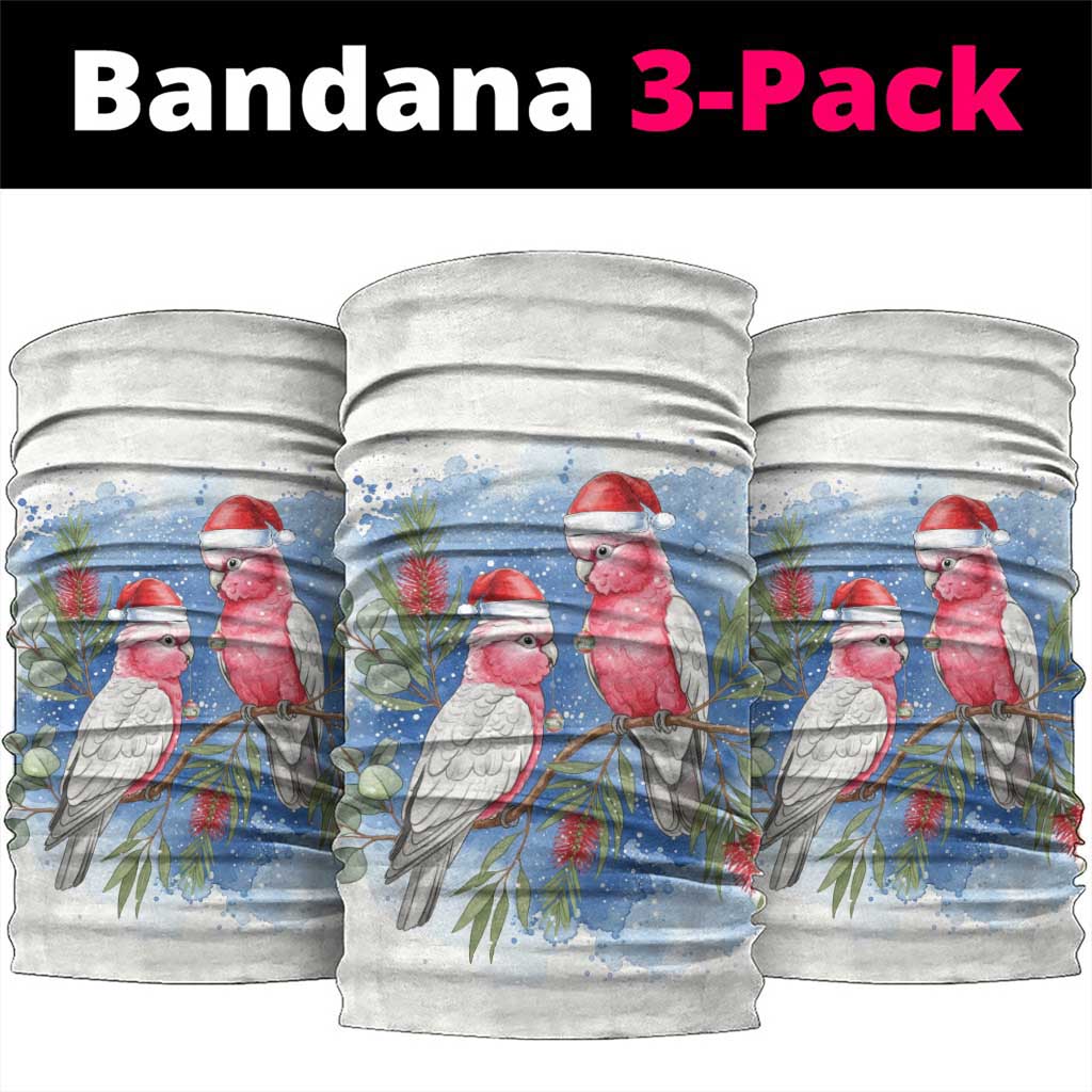Australia Christmas Neck Gaiter Aussie Galah Santa Watercolor Style - Aussie Hoodie