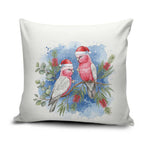 Australia Christmas Pillow Cover Aussie Galah Santa Watercolor Style - Aussie Hoodie
