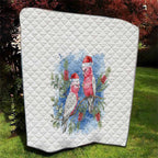 Australia Christmas Quilt Aussie Galah Santa Watercolor Style - Aussie Hoodie