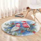 Australia Christmas Round Carpet Aussie Galah Santa Watercolor Style - Aussie Hoodie