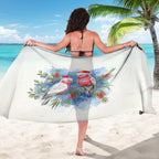 Australia Christmas Sarong Aussie Galah Santa Watercolor Style - Aussie Hoodie