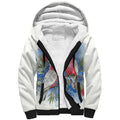 Australia Christmas Sherpa Hoodie Aussie Galah Santa Watercolor Style - Aussie Hoodie