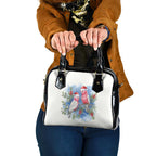 Australia Christmas Shoulder Handbag Aussie Galah Santa Watercolor Style - Aussie Hoodie