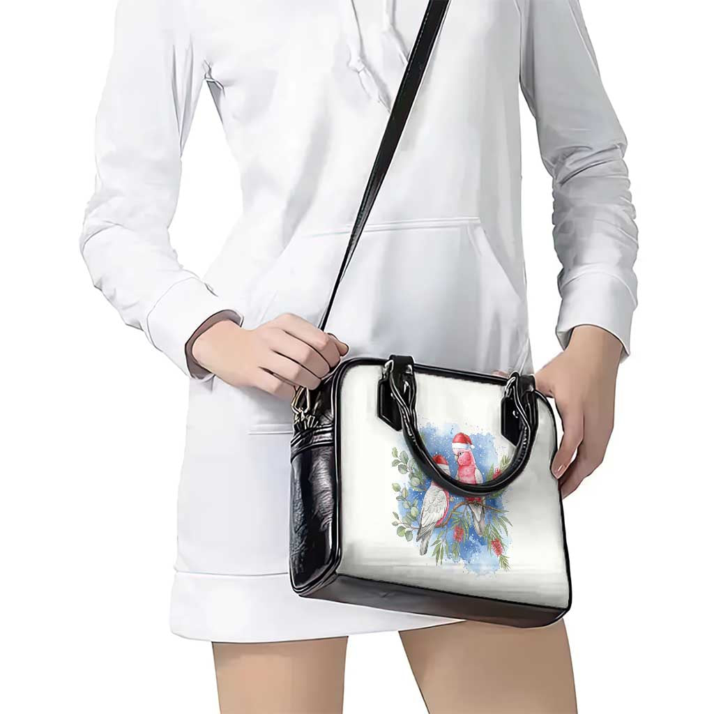 Australia Christmas Shoulder Handbag Aussie Galah Santa Watercolor Style - Aussie Hoodie