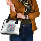 Australia Christmas Shoulder Handbag Aussie Galah Santa Watercolor Style - Aussie Hoodie