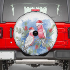 Australia Christmas Spare Tire Cover Aussie Galah Santa Watercolor Style - Aussie Hoodie