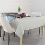 Australia Christmas Tablecloth Aussie Galah Santa Watercolor Style - Aussie Hoodie