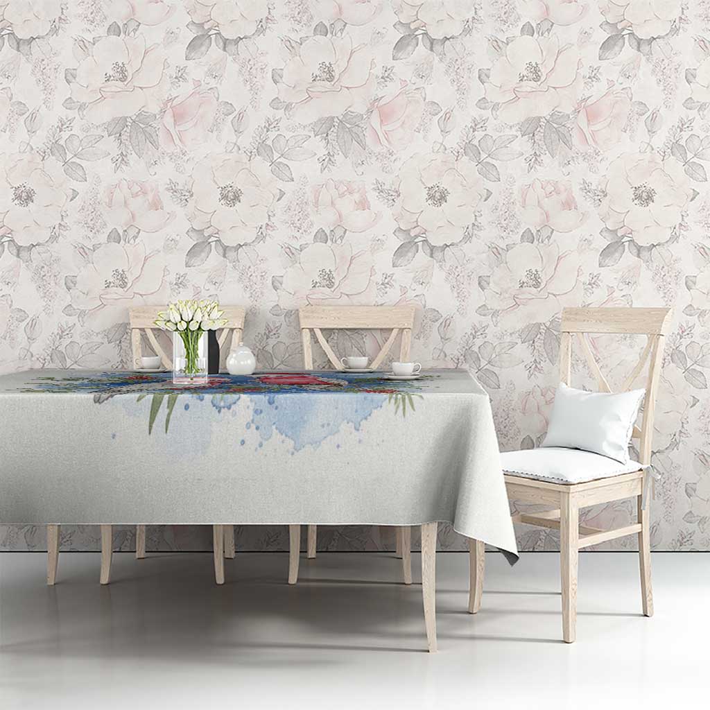 Australia Christmas Tablecloth Aussie Galah Santa Watercolor Style - Aussie Hoodie
